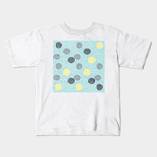 Abstract Sea Swirls Kids T-Shirt